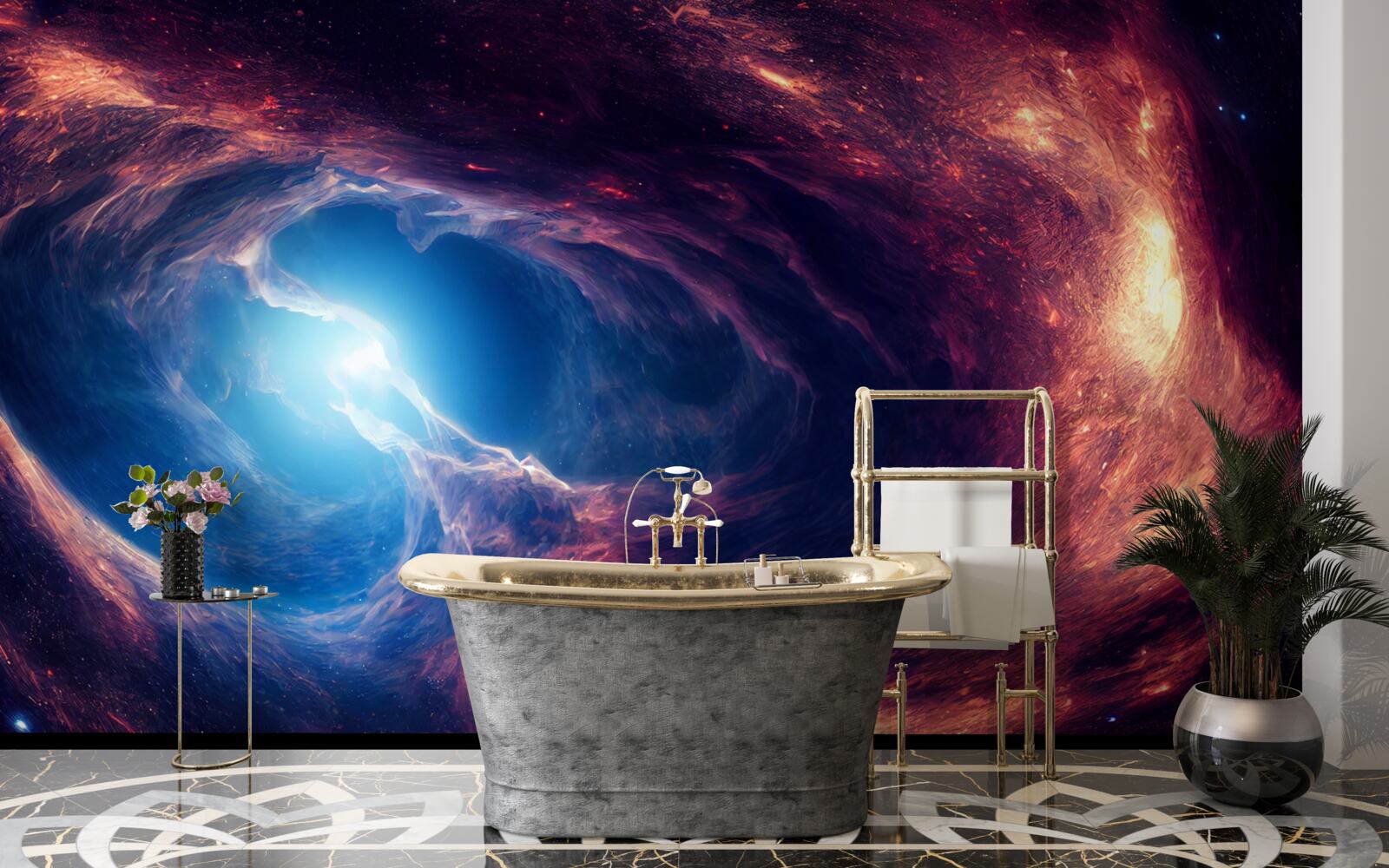 Fototapet nebuloasele și sistemul cosmic