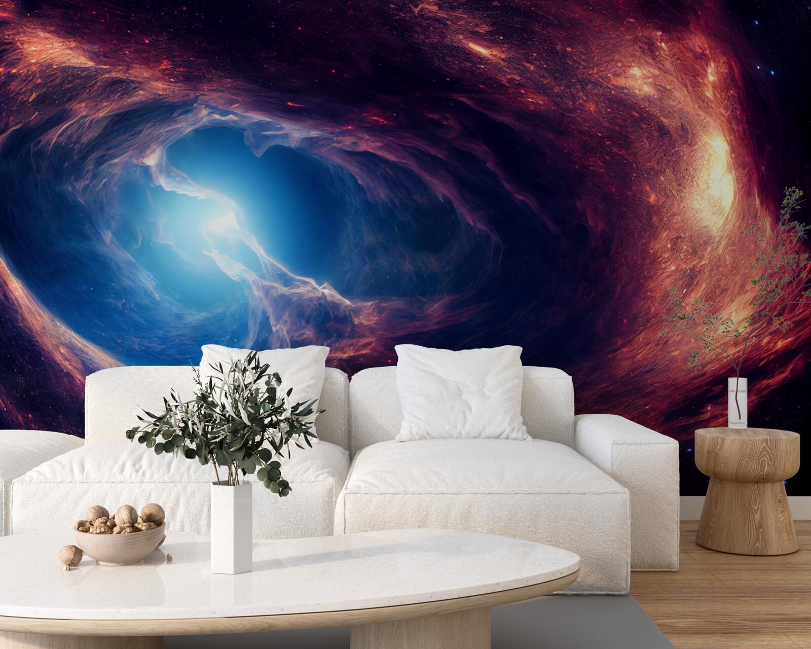Fototapet nebuloasele și sistemul cosmic
