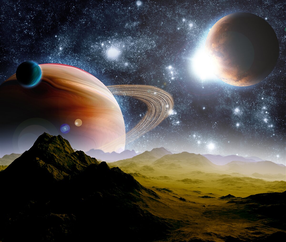 Fototapet spațiu planete