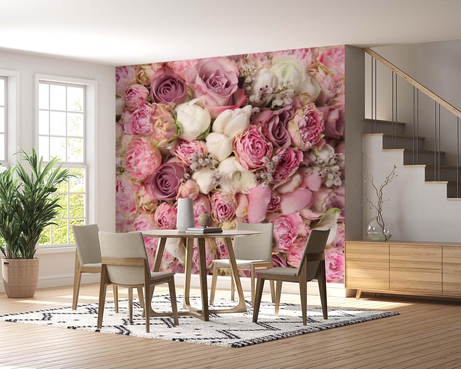 Fototapet un buchet magnific din mai multe flori diferite