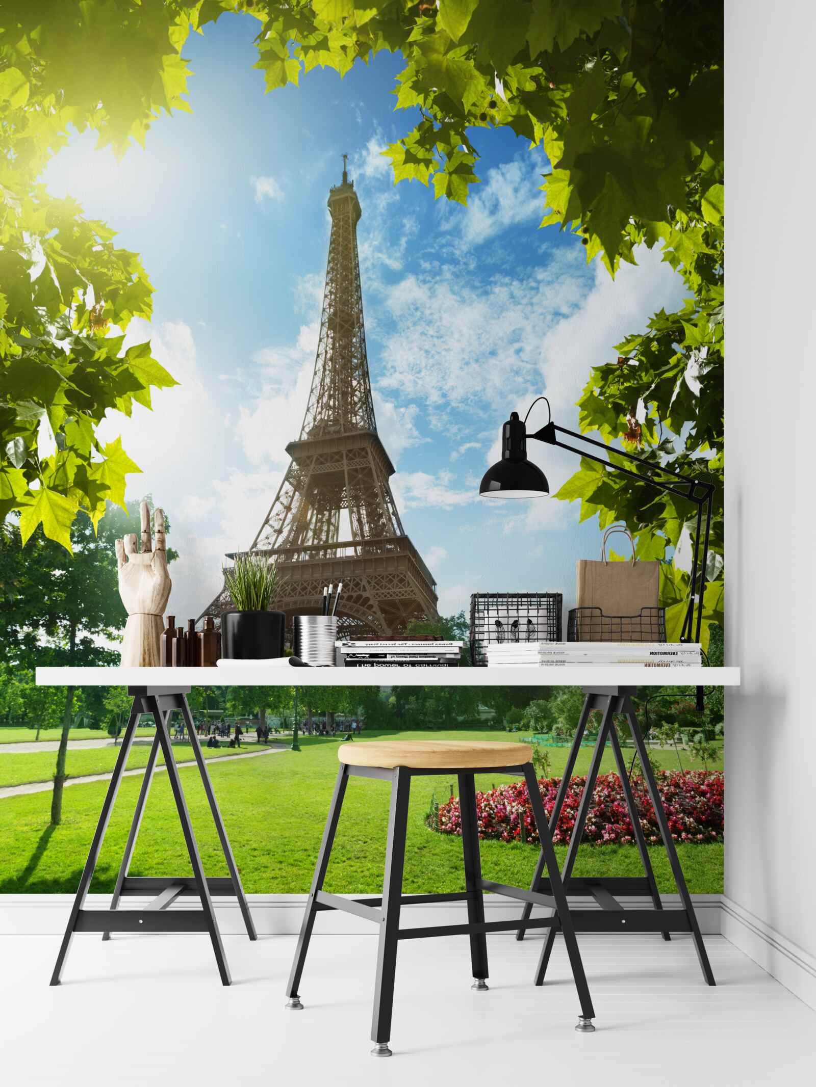 Fototapet panoramă uluitoare a turnului eiffel