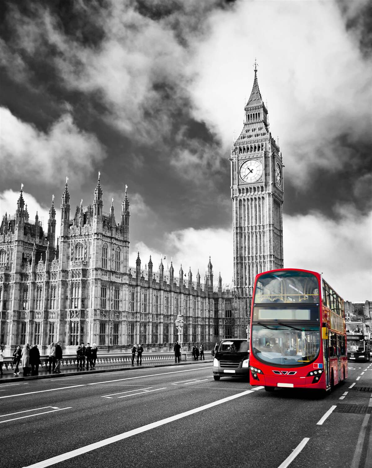 Fototapet big ben și autobuzul roșu
