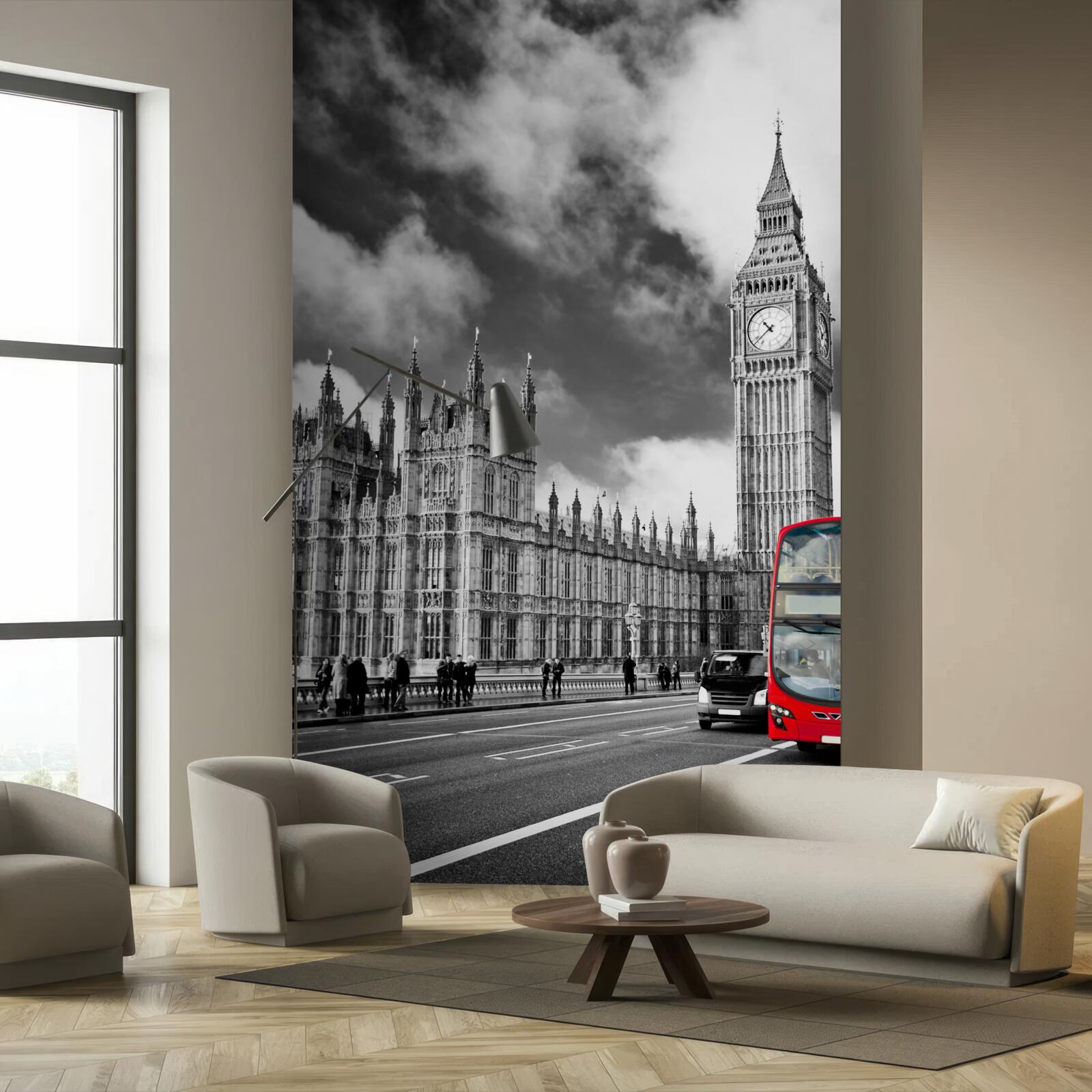 Fototapet big ben și autobuzul roșu