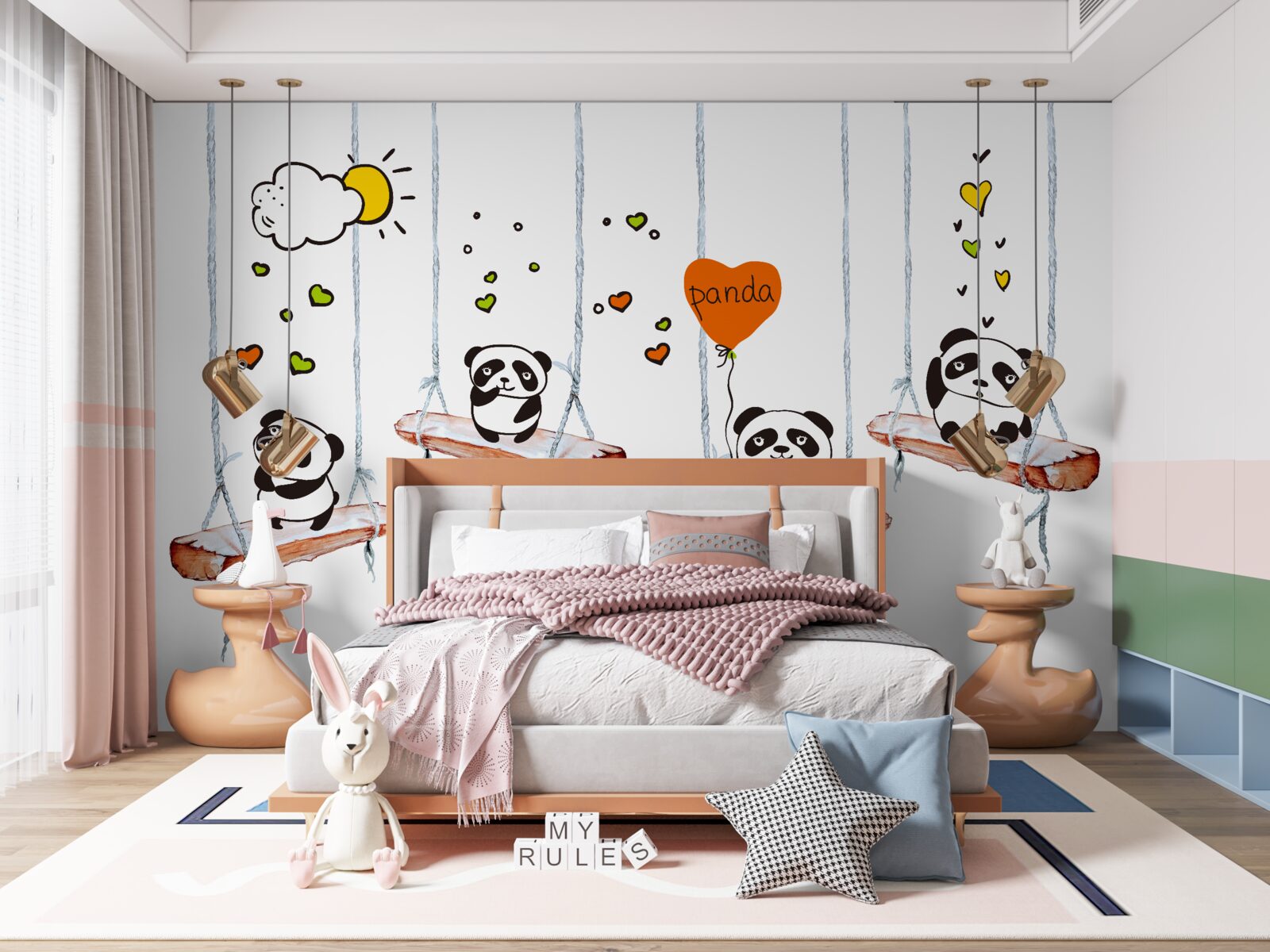 Fototapet pandas rock