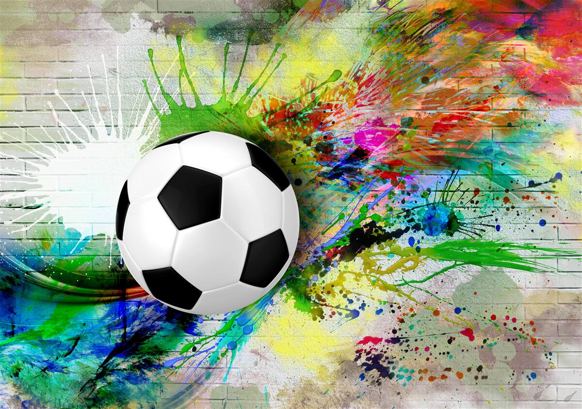 Fototapet fundal luminozitate evidențiază fotbal