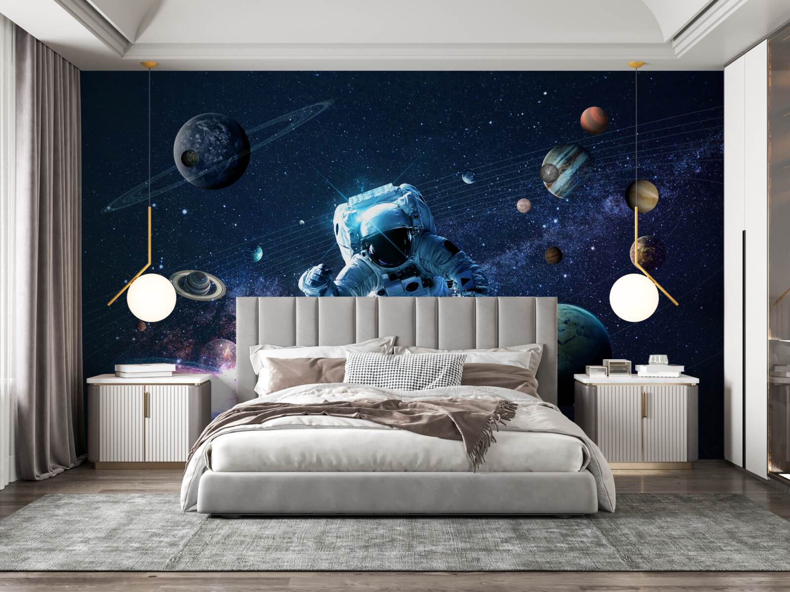Fototapet astronaut în univers