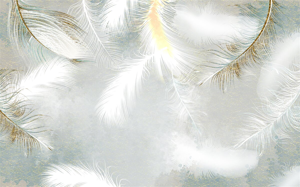 Fototapet fundal format din pene abstracte luminoase