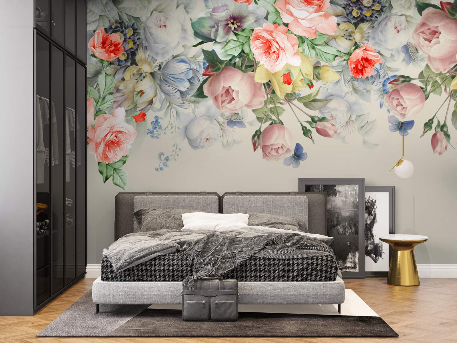 Fototapet o varietate uluitoare de hârtie florală