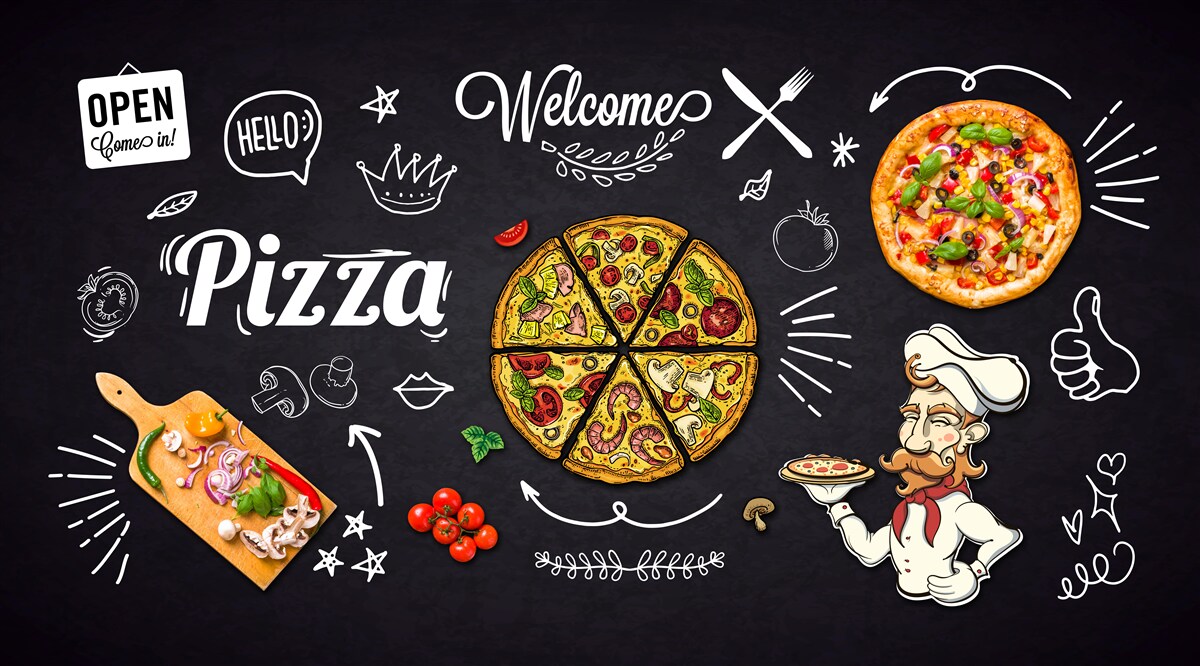 Fototapet gătiți cu pizza