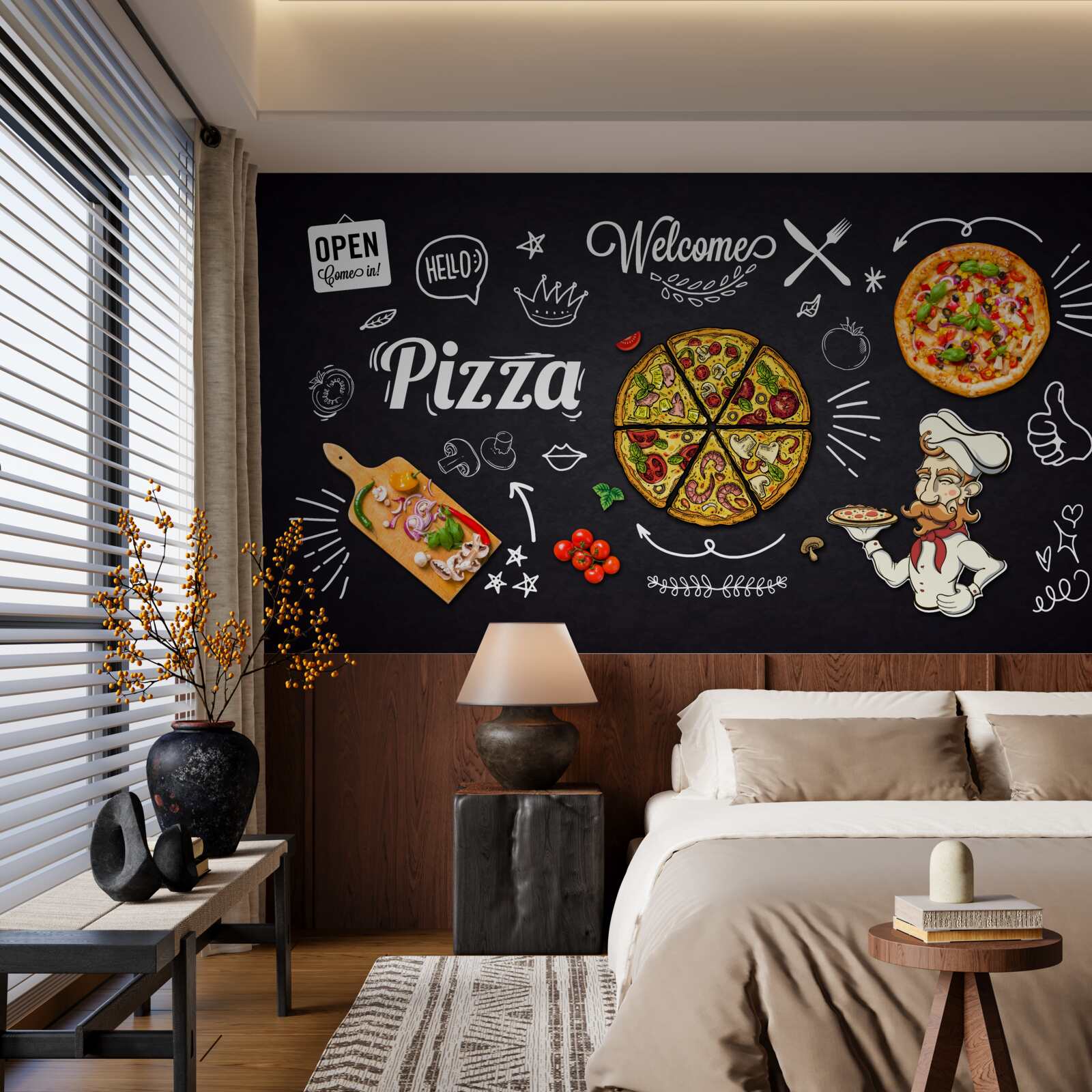 Fototapet gătiți cu pizza
