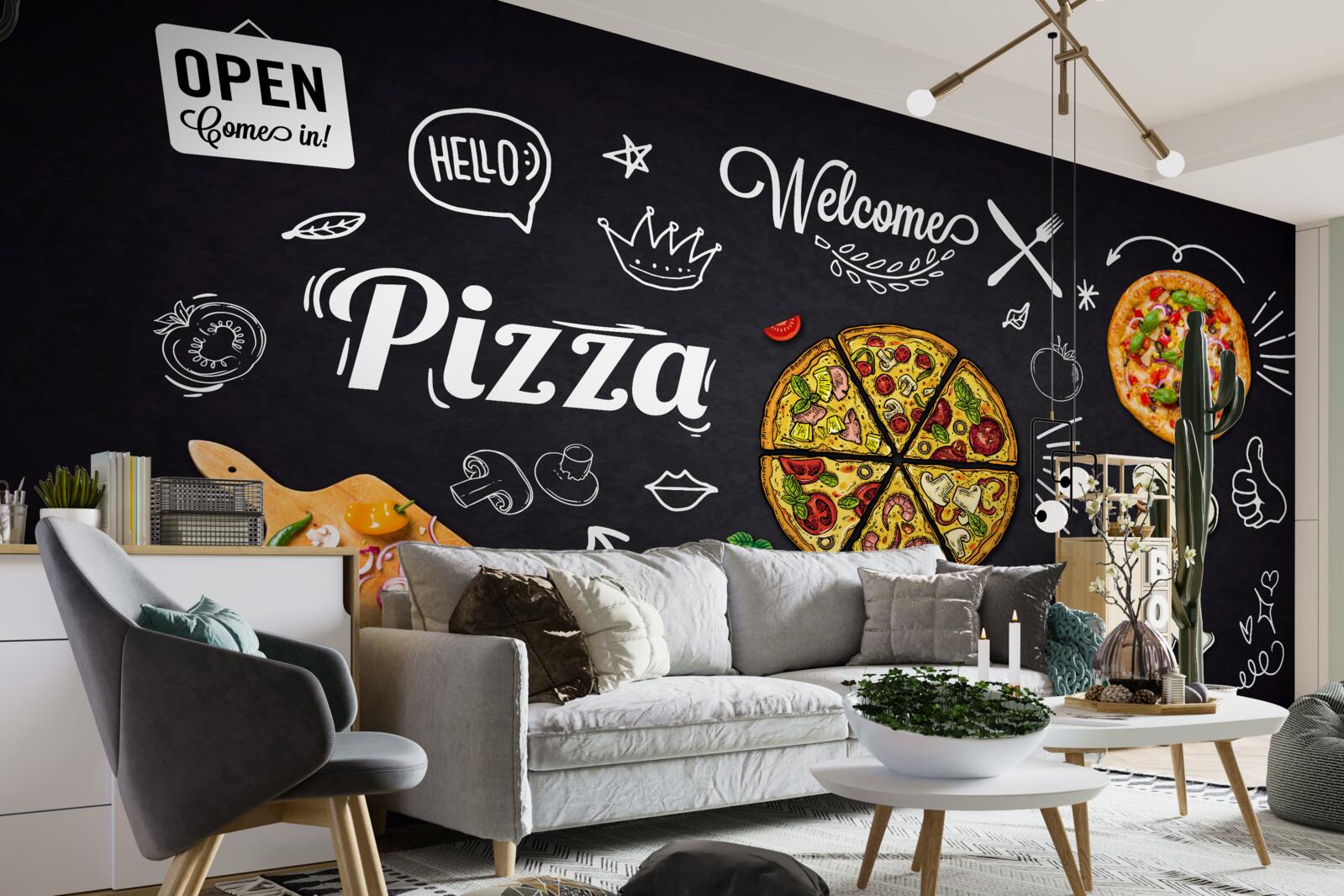 Fototapet gătiți cu pizza