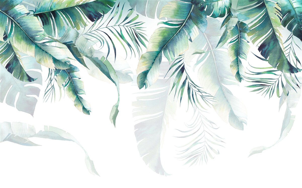 Fototapet frunze verzi tropicale