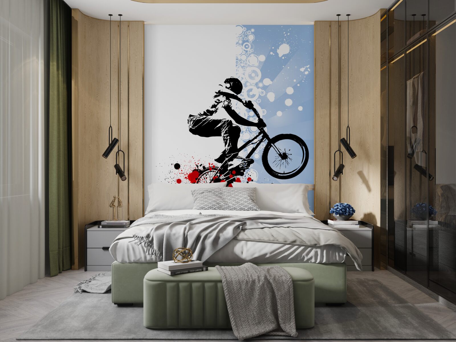 Fototapet bmx rider salt