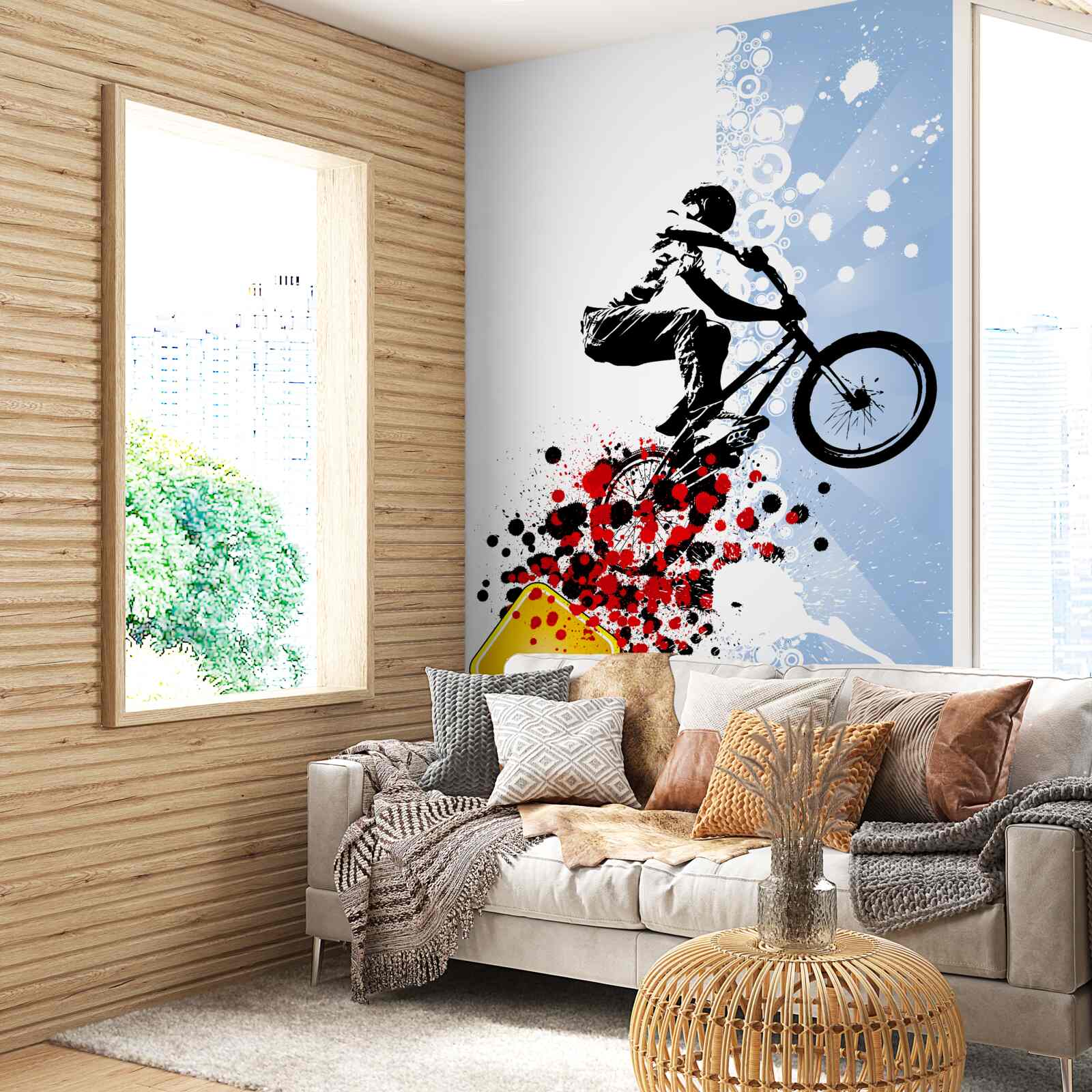 Fototapet bmx rider salt