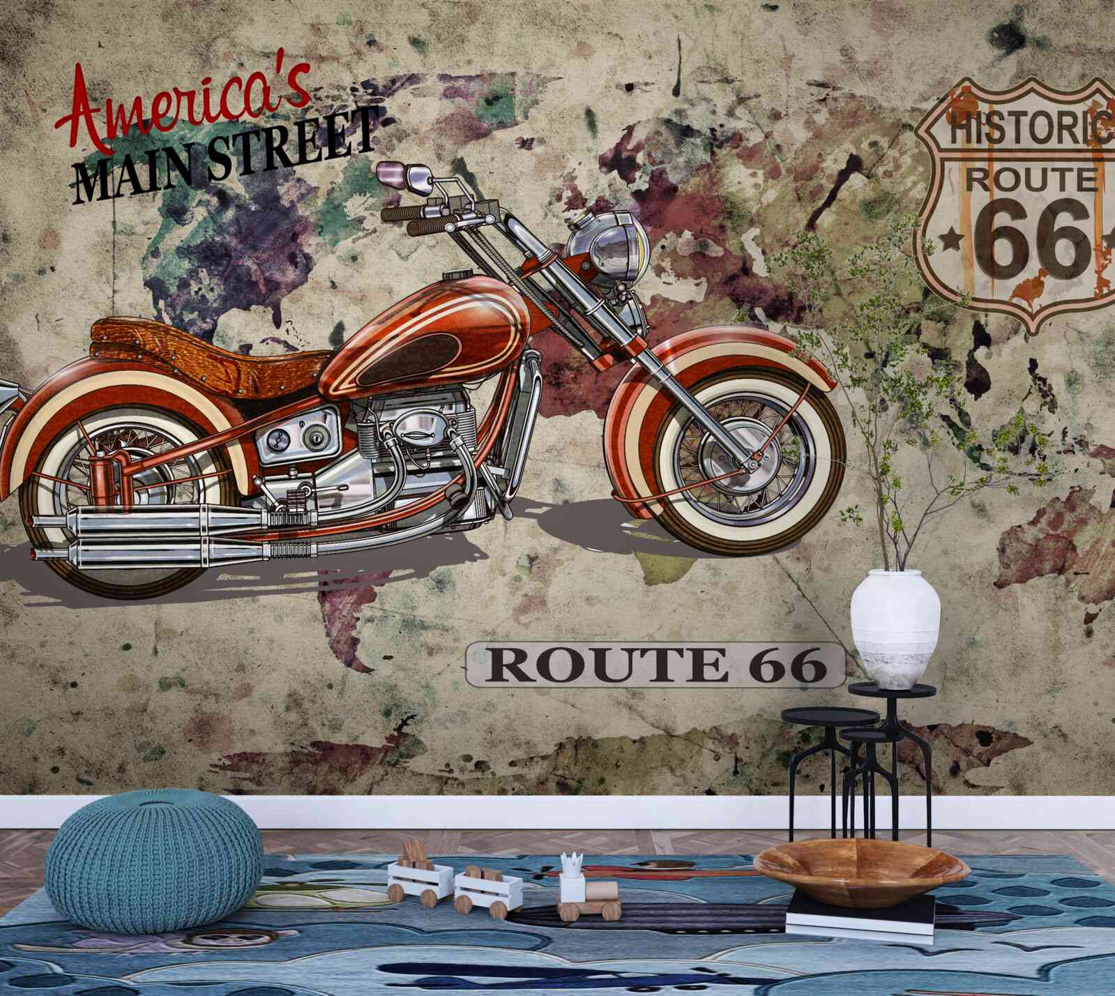 Fototapet motocicletă elegantă din America