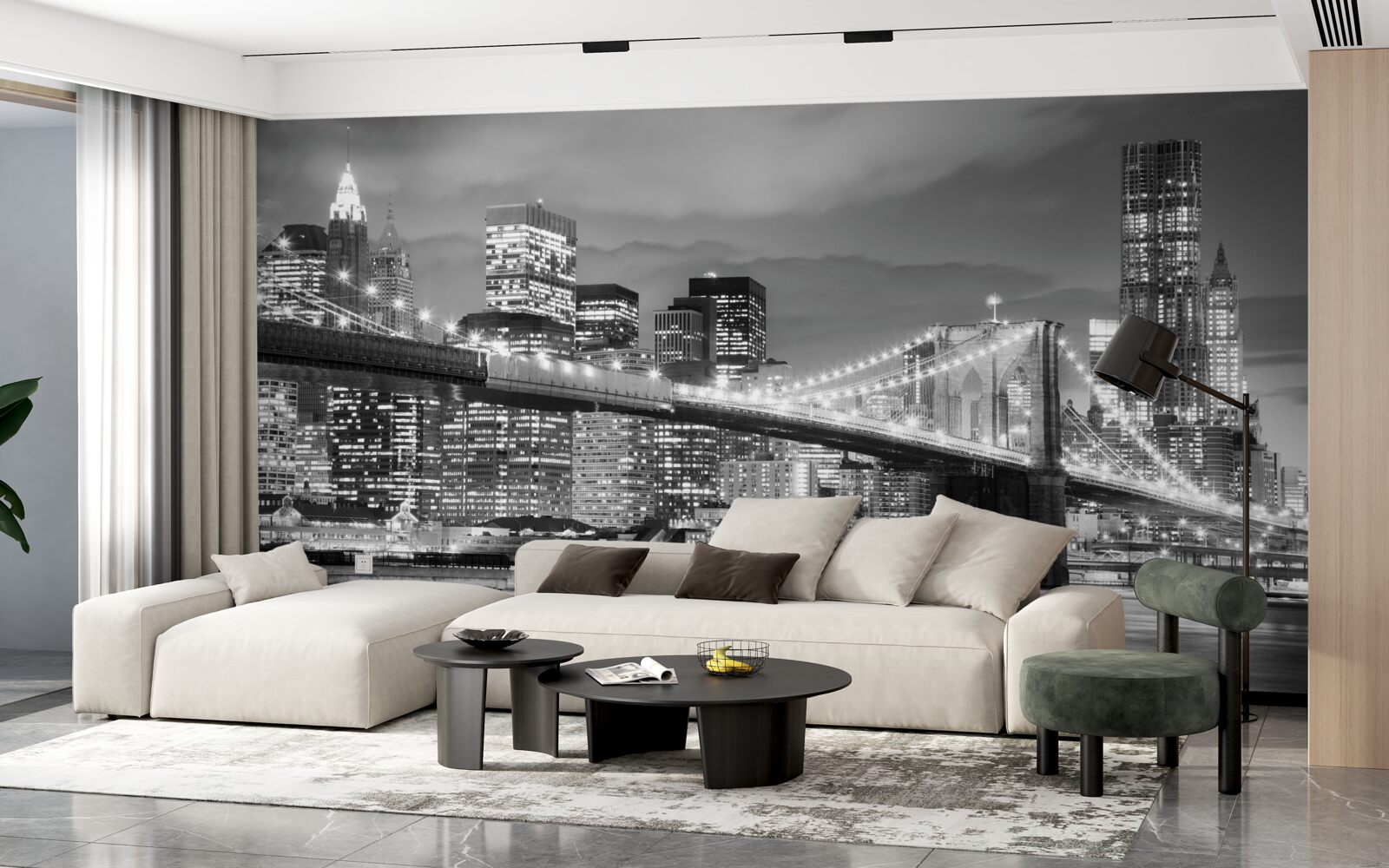 Fototapet new york în alb și negru