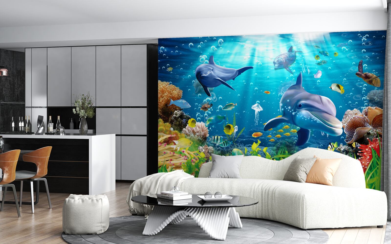 Fototapet fascinant univers subacvatic