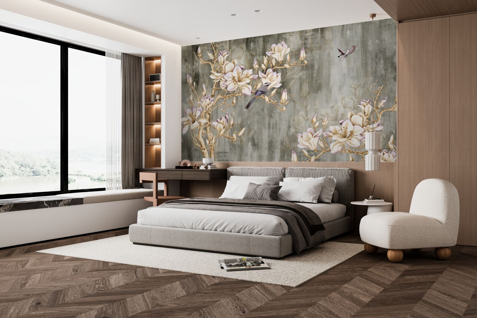 Fototapet pastelowa chinoiserie