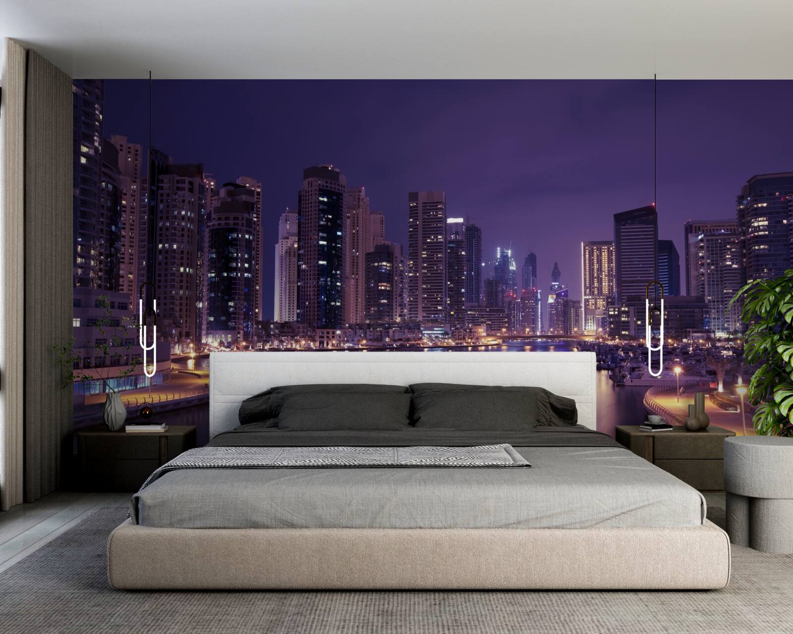 Fototapet zgârie-norii din chicago noaptea
