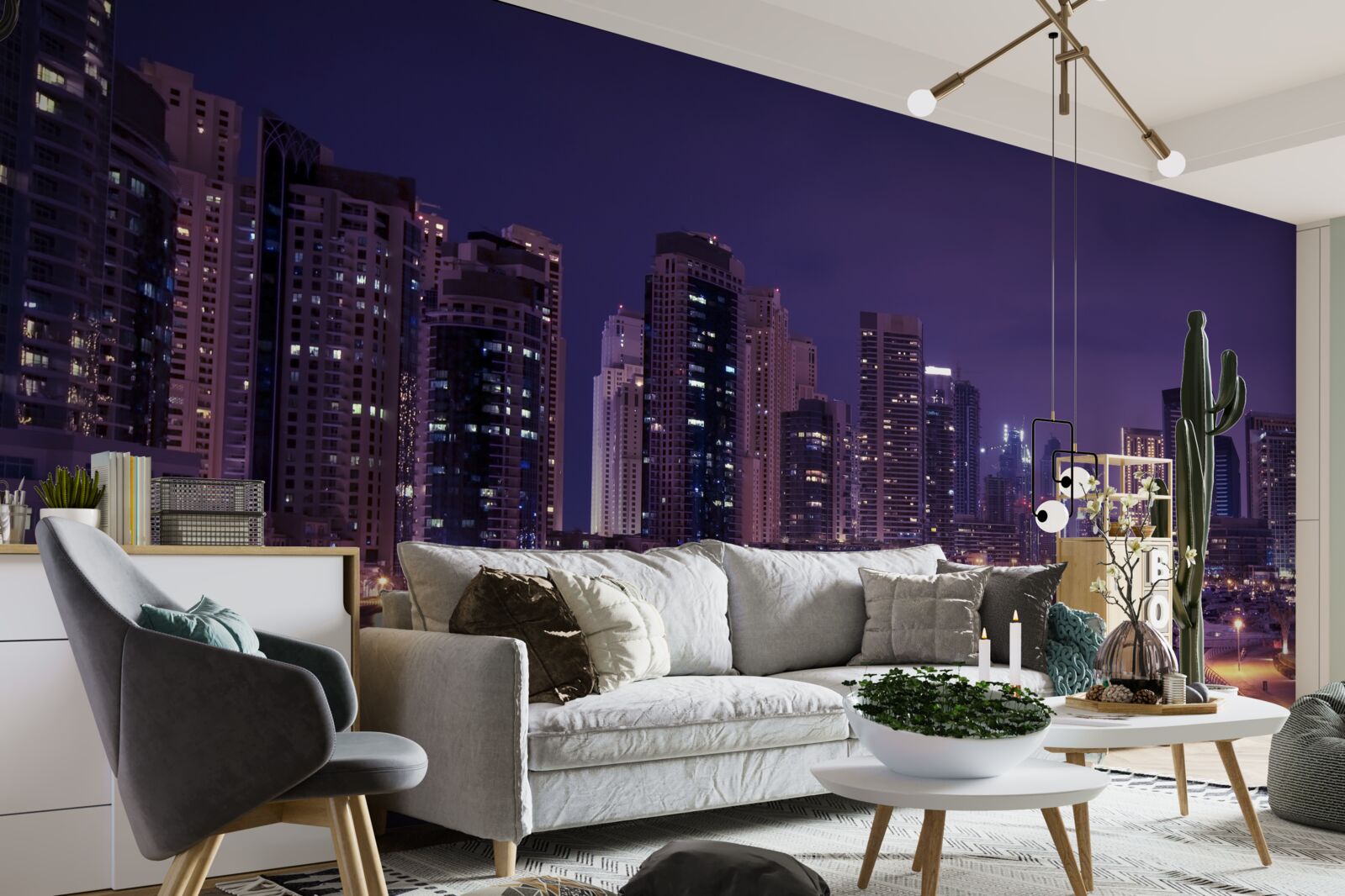 Fototapet zgârie-norii din chicago noaptea