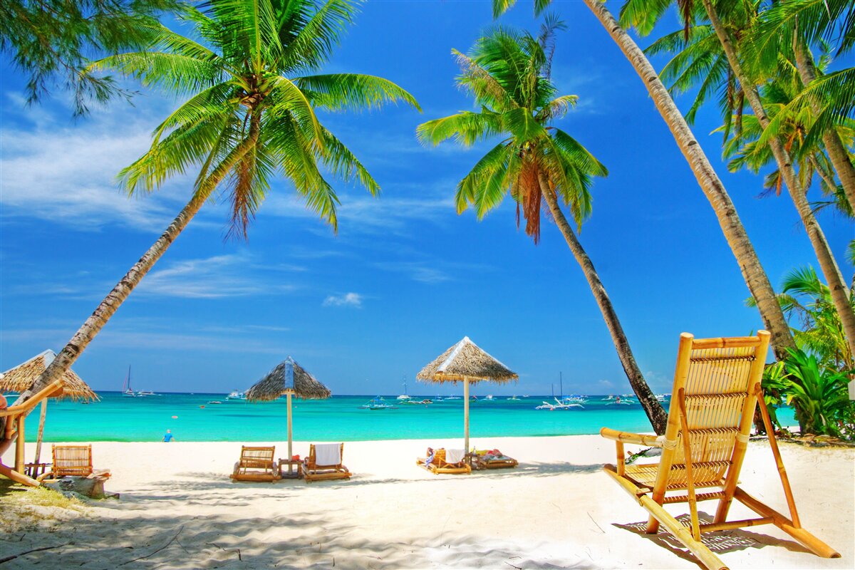 Fototapet relaxare pe o coastă tropicală