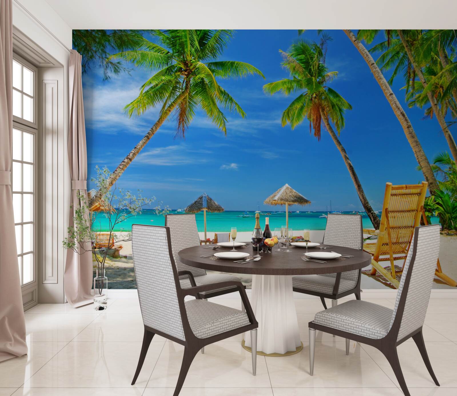 Fototapet relaxare pe o coastă tropicală