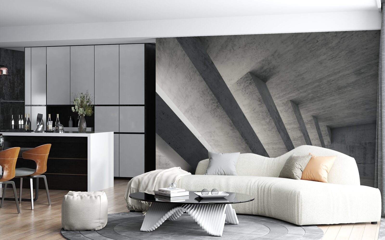 Fototapet coloane masive de beton