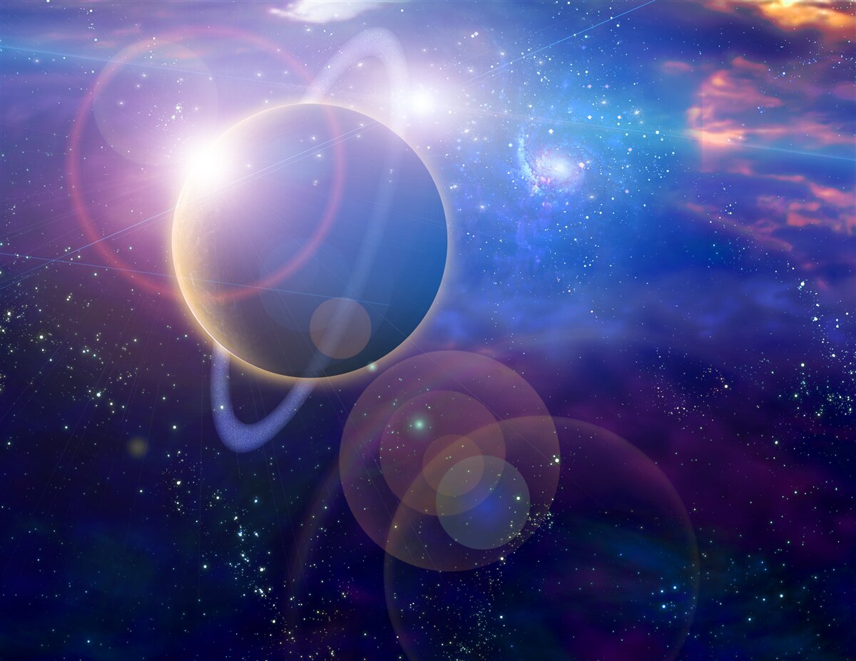 Fototapet stele pe o planetă cerească
