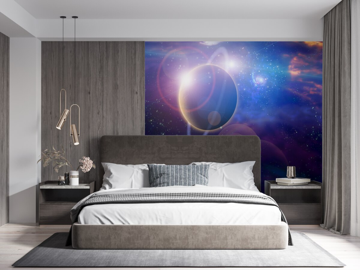 Fototapet stele pe o planetă cerească