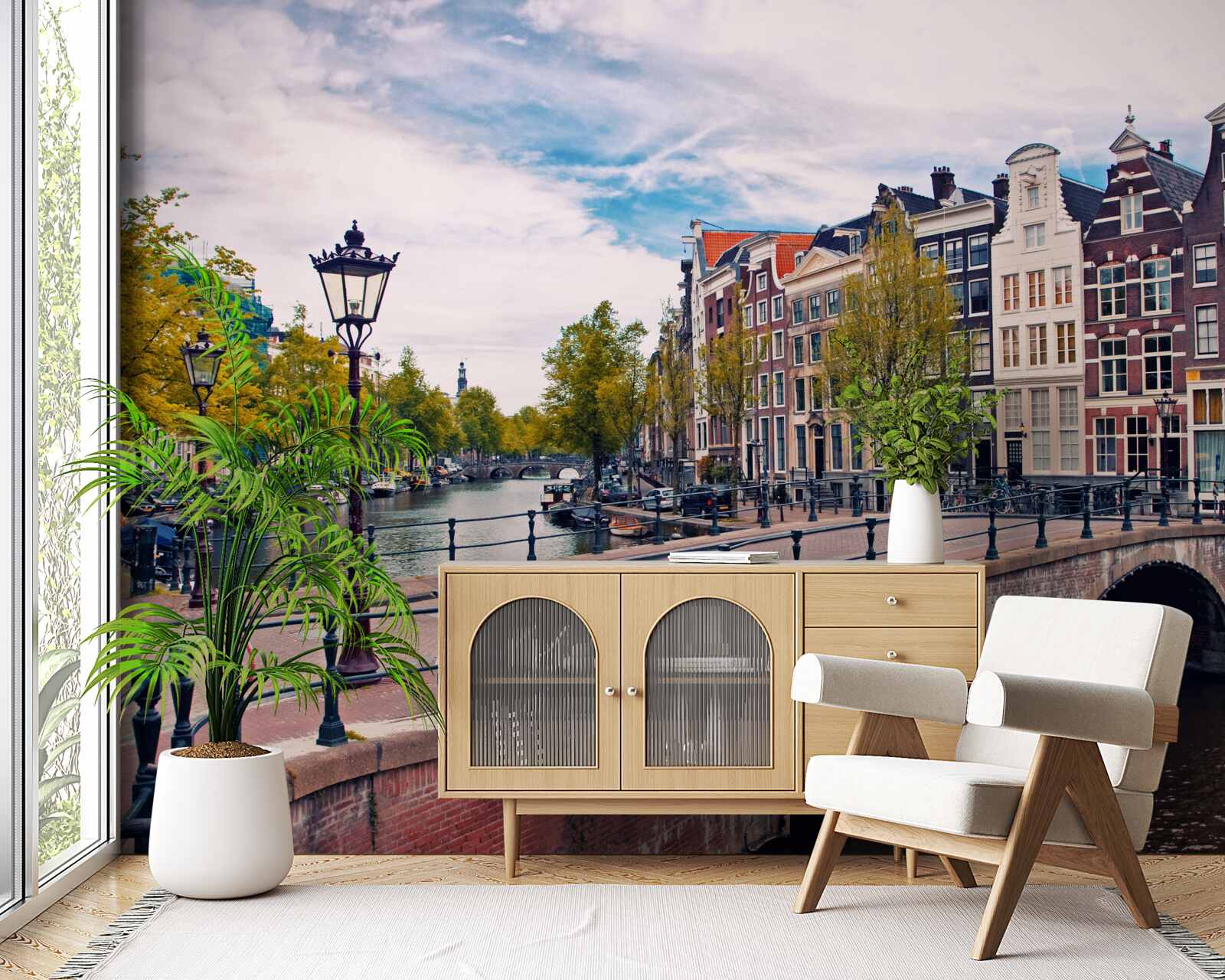 Fototapet Podul Amsterdam peste canal