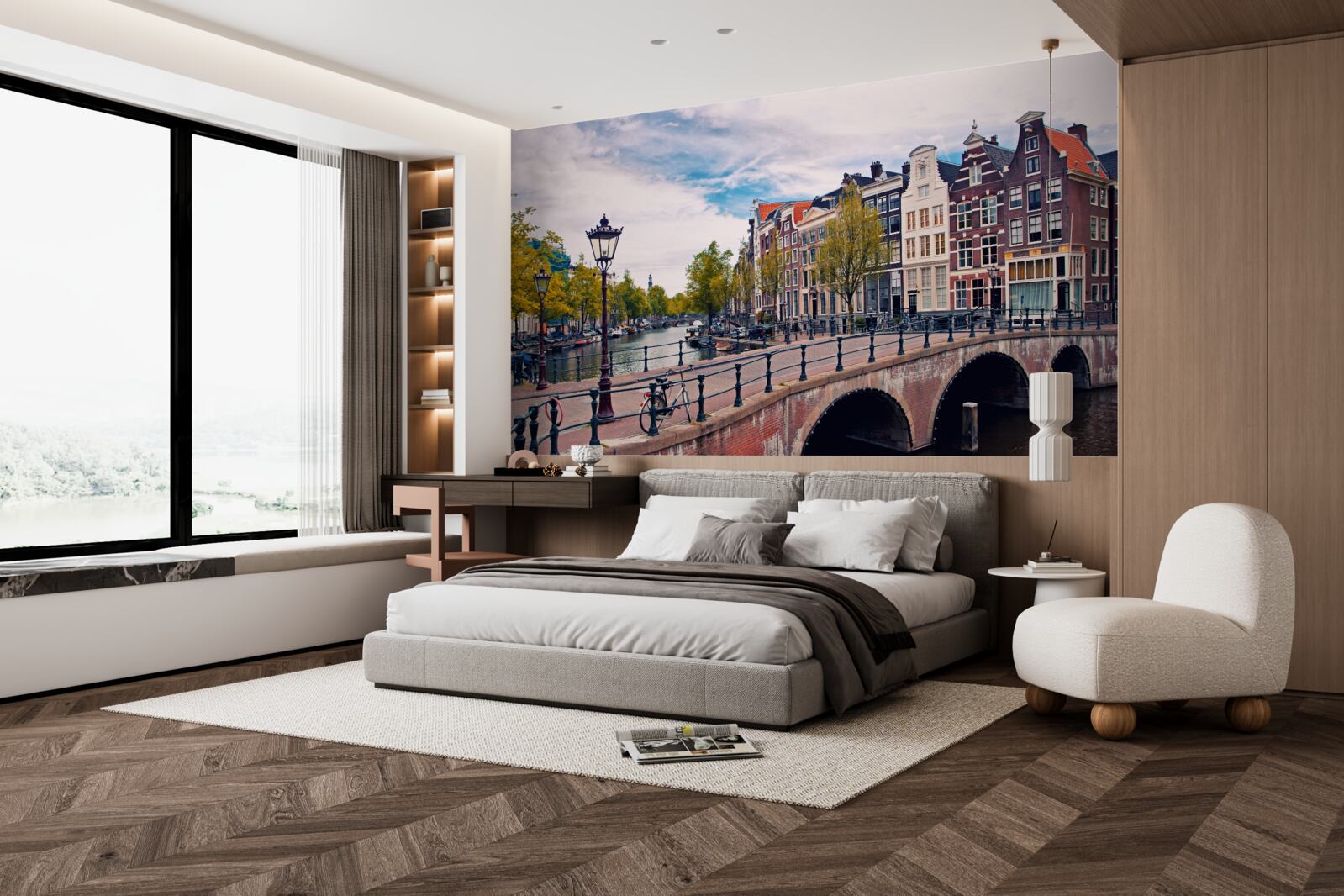 Fototapet Podul Amsterdam peste canal