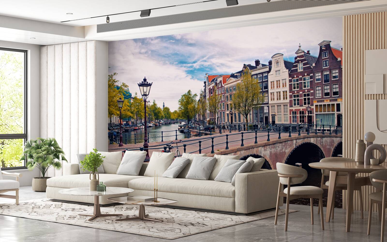 Fototapet Podul Amsterdam peste canal