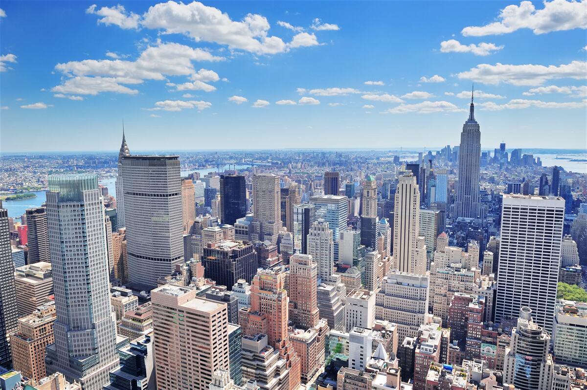 Fototapet vedere a orașului New York din cer
