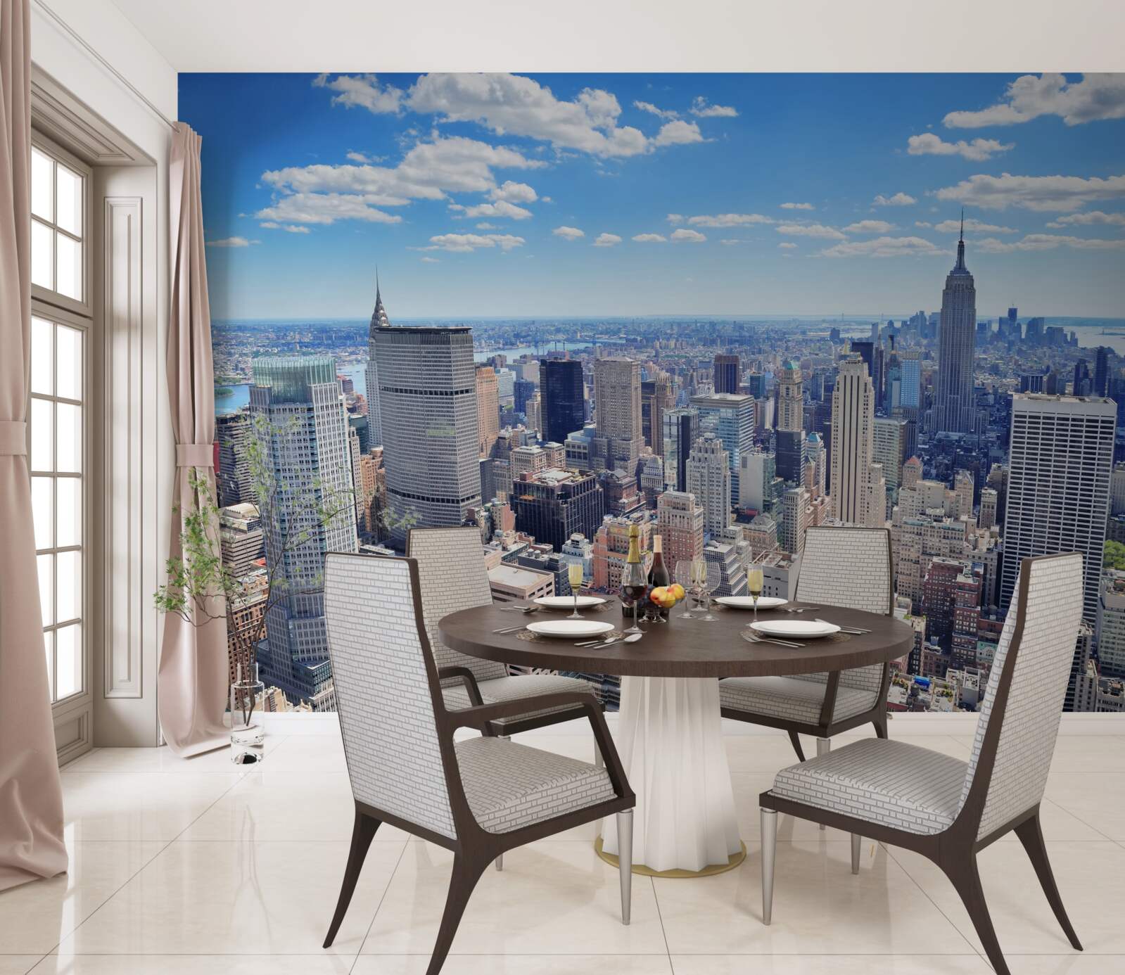 Fototapet vedere a orașului New York din cer