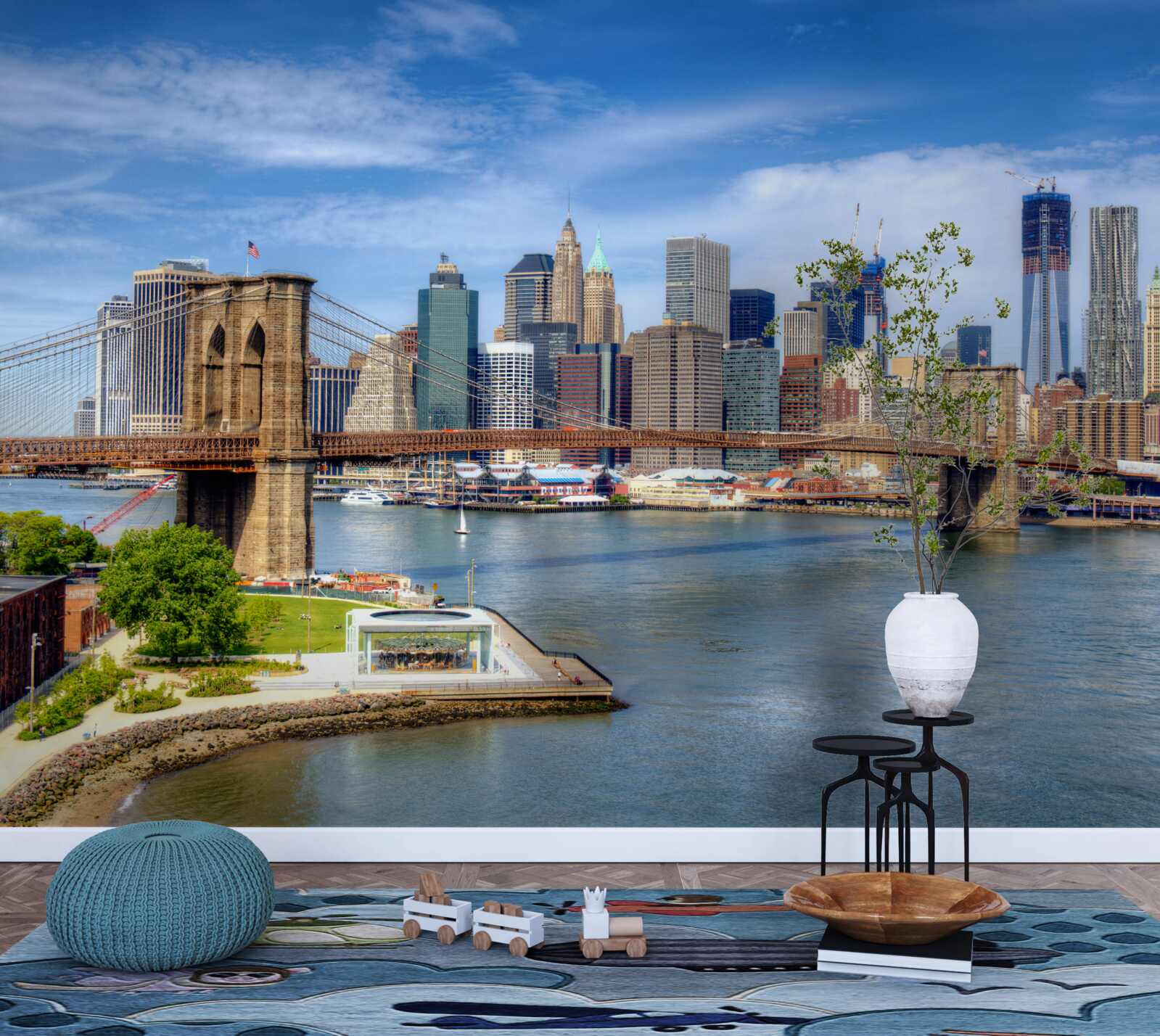 Fototapet podul brooklyn și manhattanul inferior