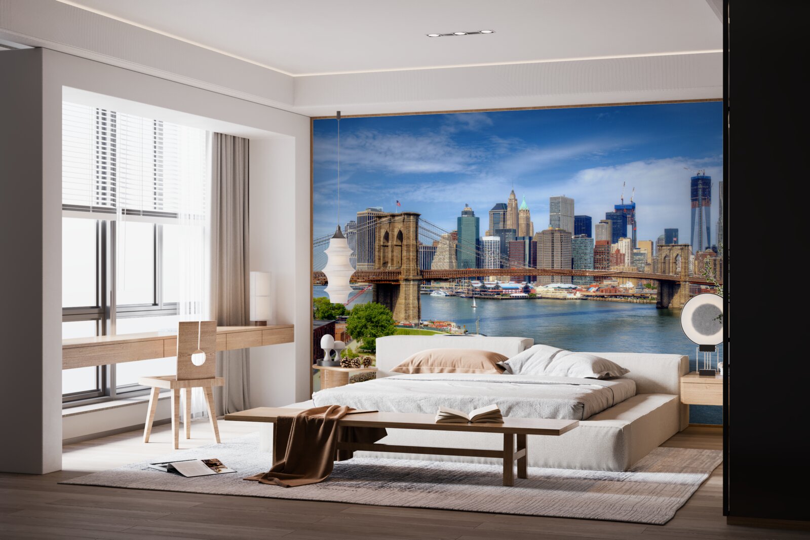 Fototapet podul brooklyn și manhattanul inferior