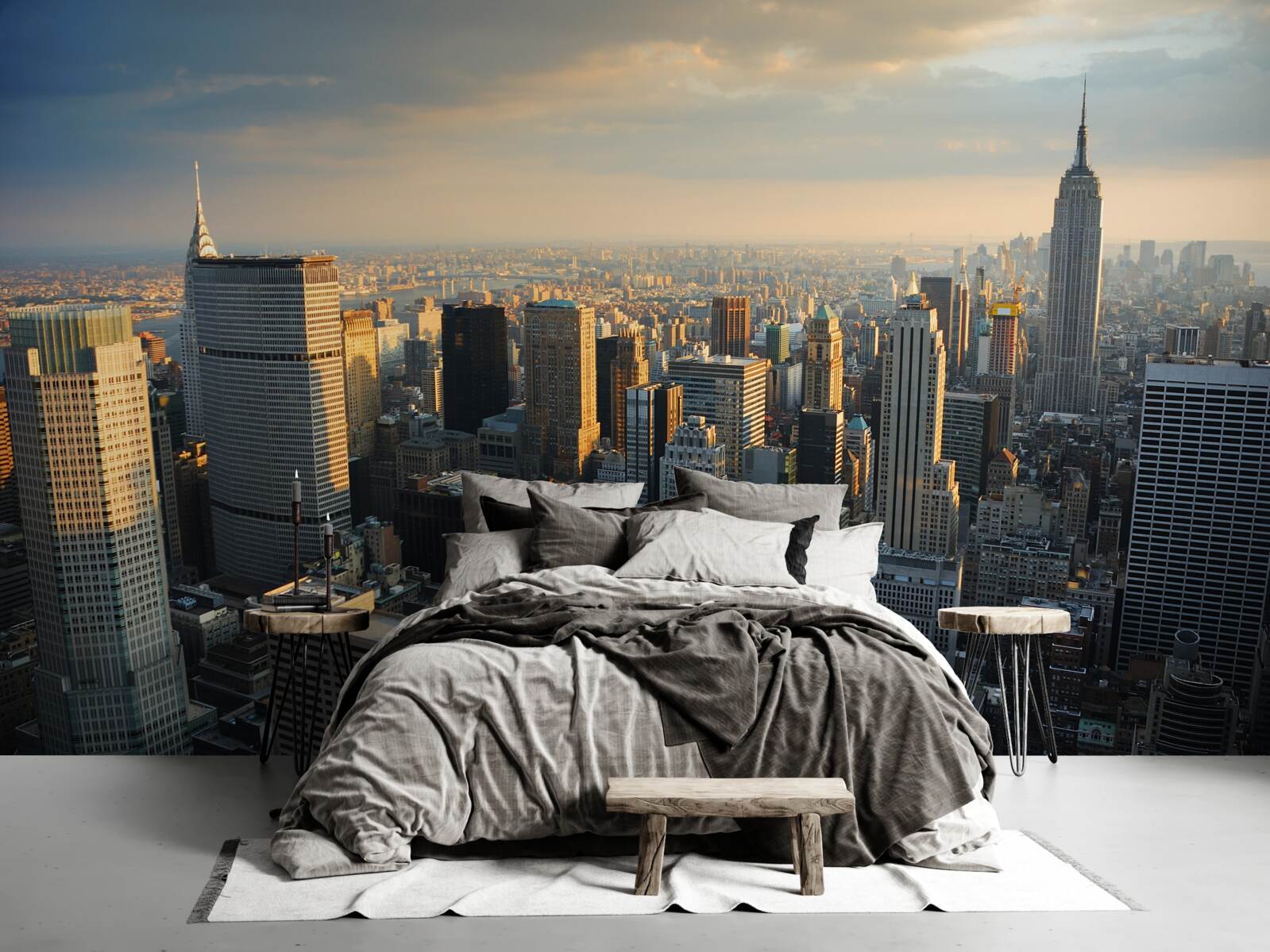 Fototapet zgârie-norii din new york la începutul zilei