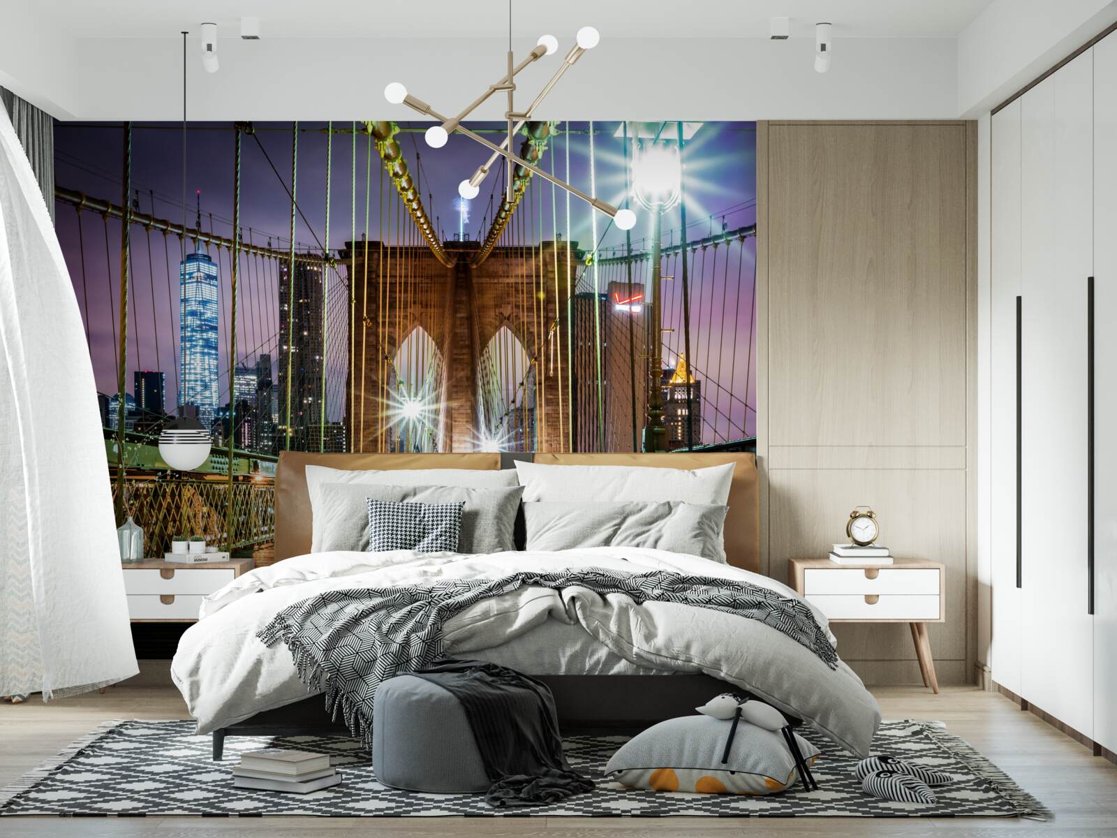 Fototapet podul brooklyn pentru pietoni
