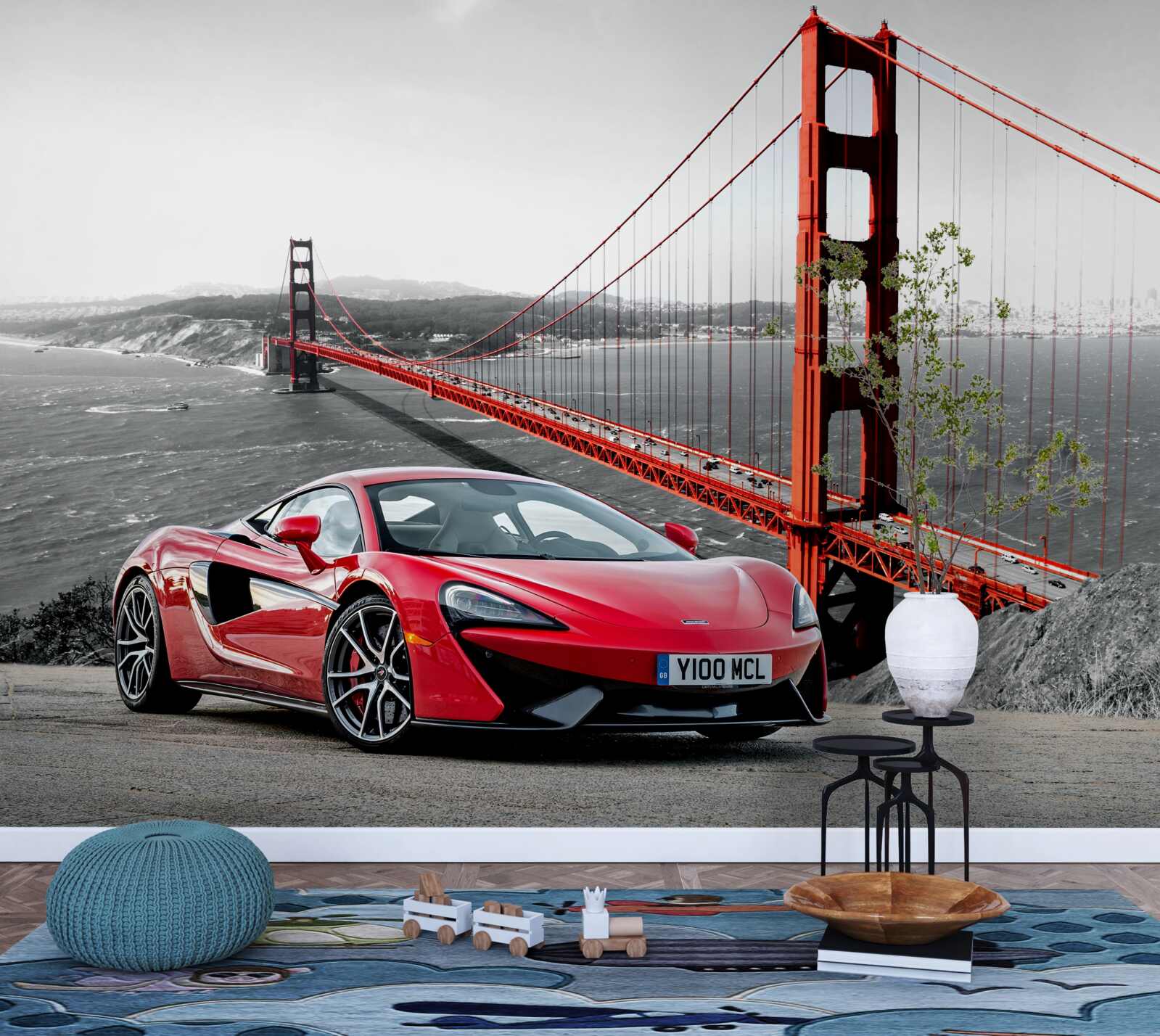 Fototapet pod în fundal cu mclaren