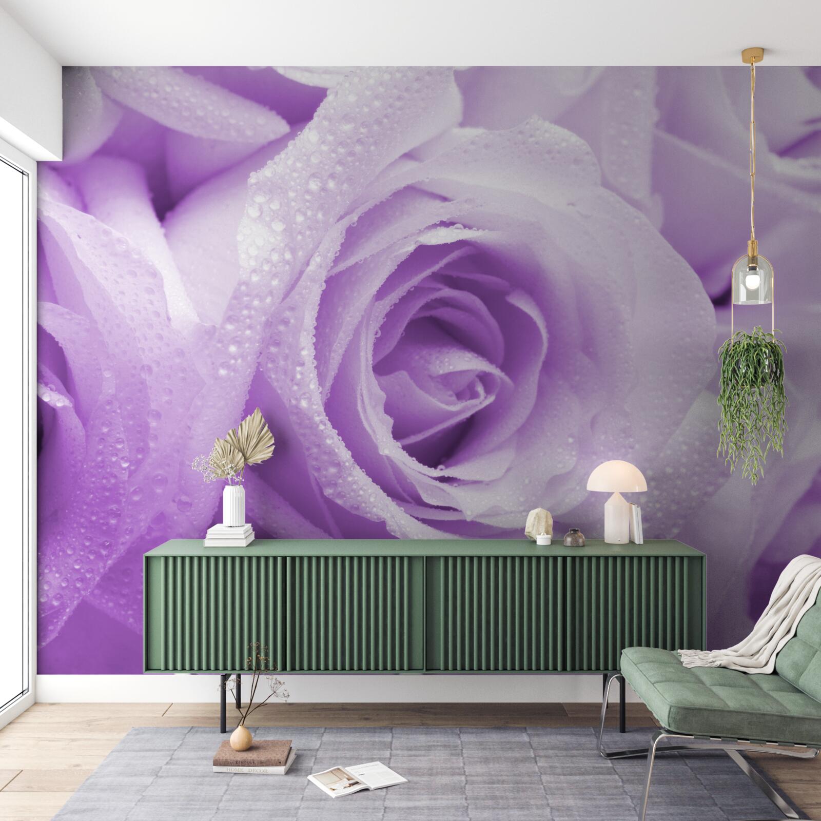Fototapet buchet de trandafiri delicat de liliac