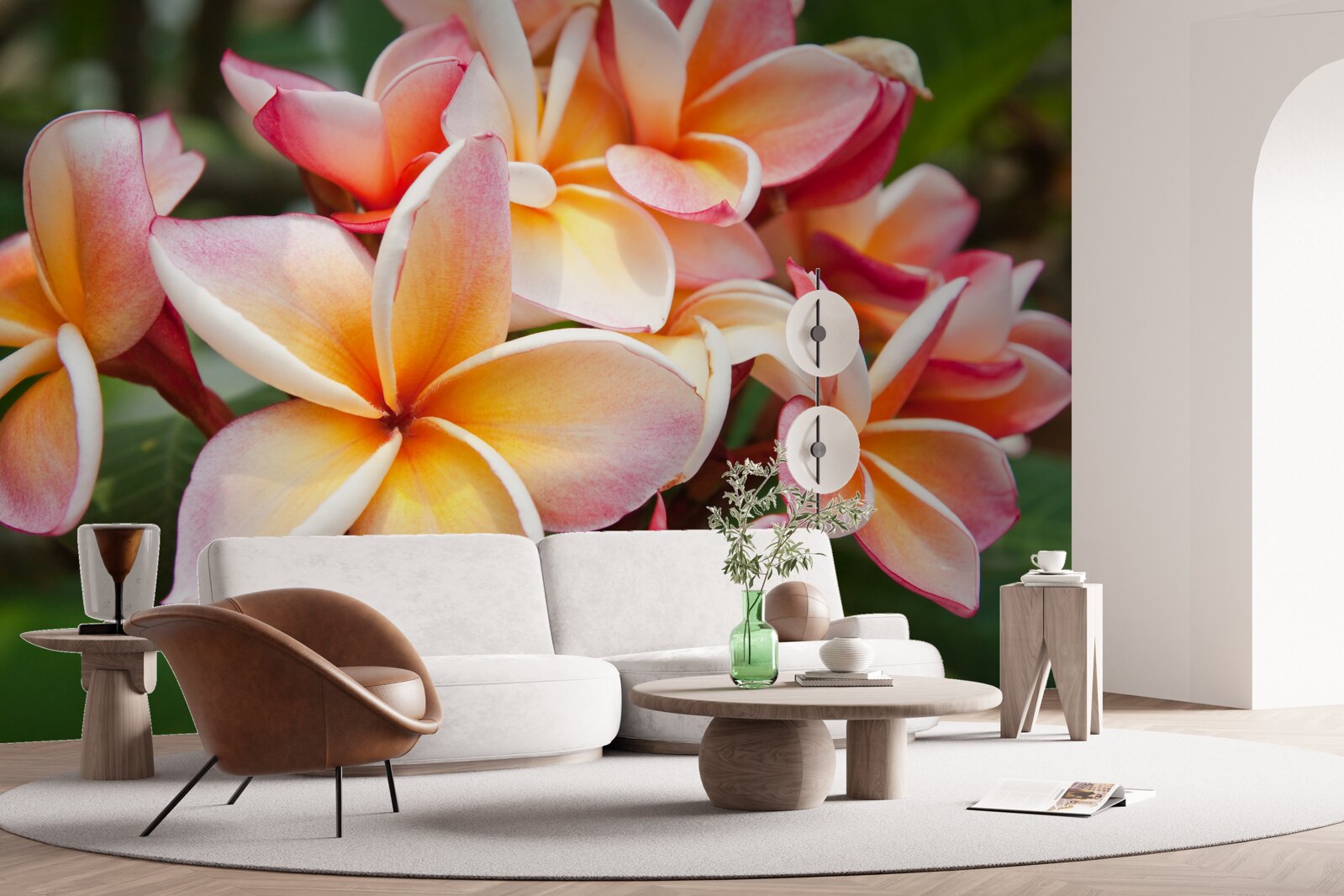 Fototapet frangipani cu flori atractive
