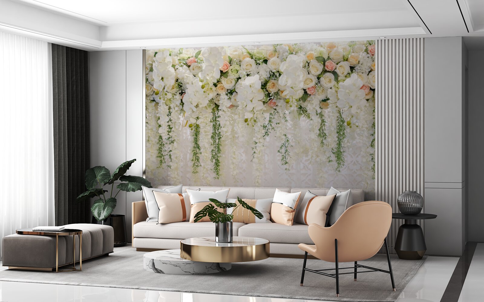 Fototapet compoziție de flori delicate de orhidee