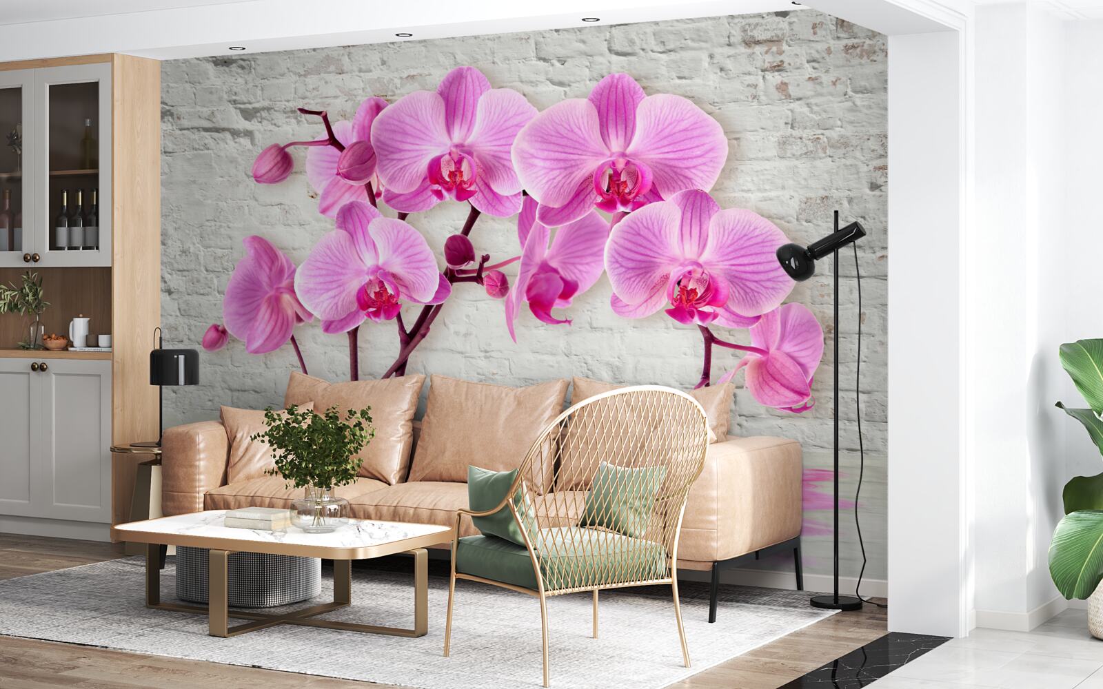 Fototapet floare orhidee violet moale