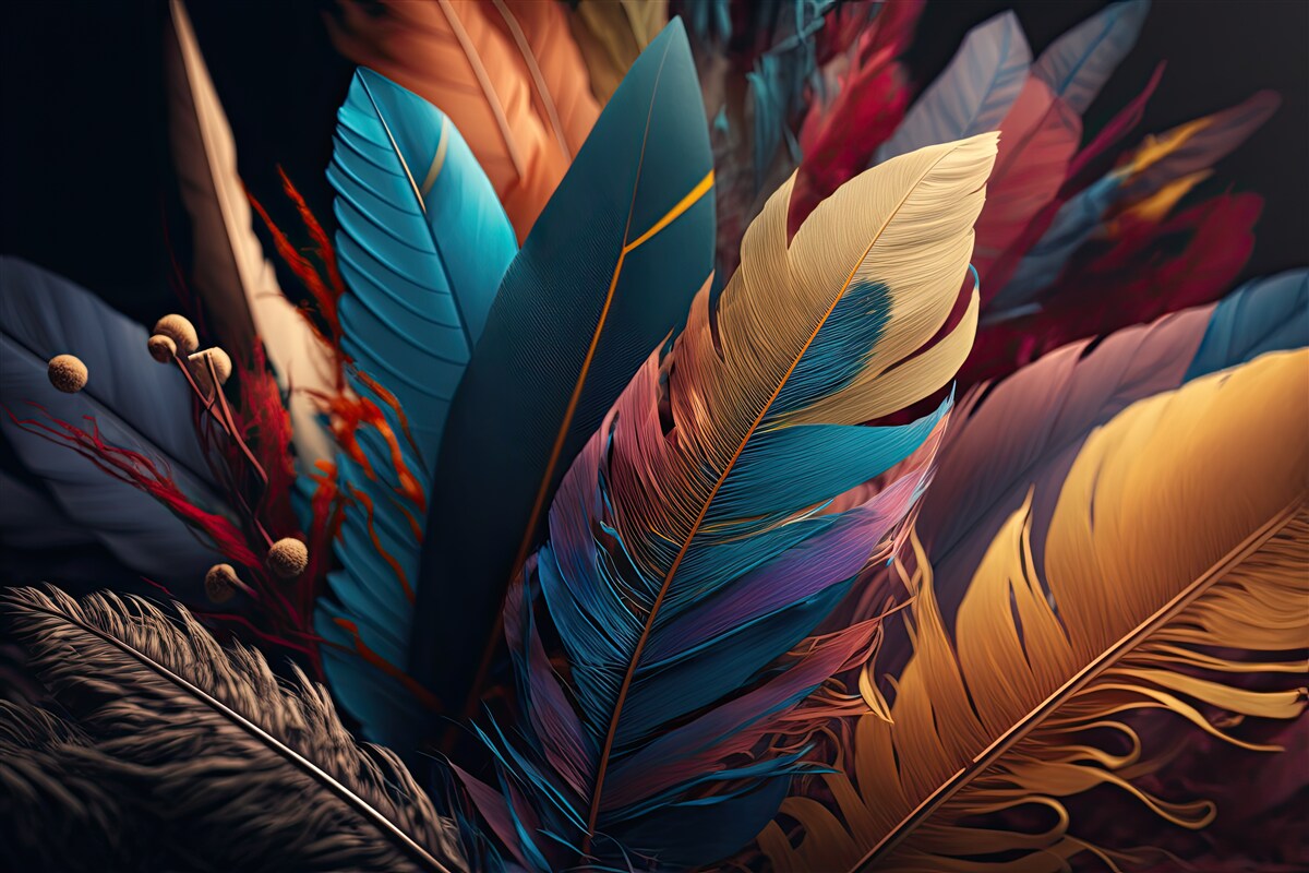 Fototapet plumaj abstract extravagant
