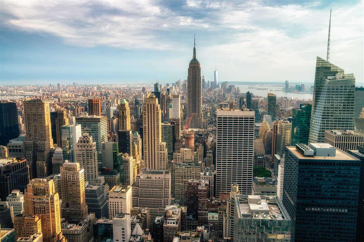 Fototapet construcția empire state este în plină desfășurare