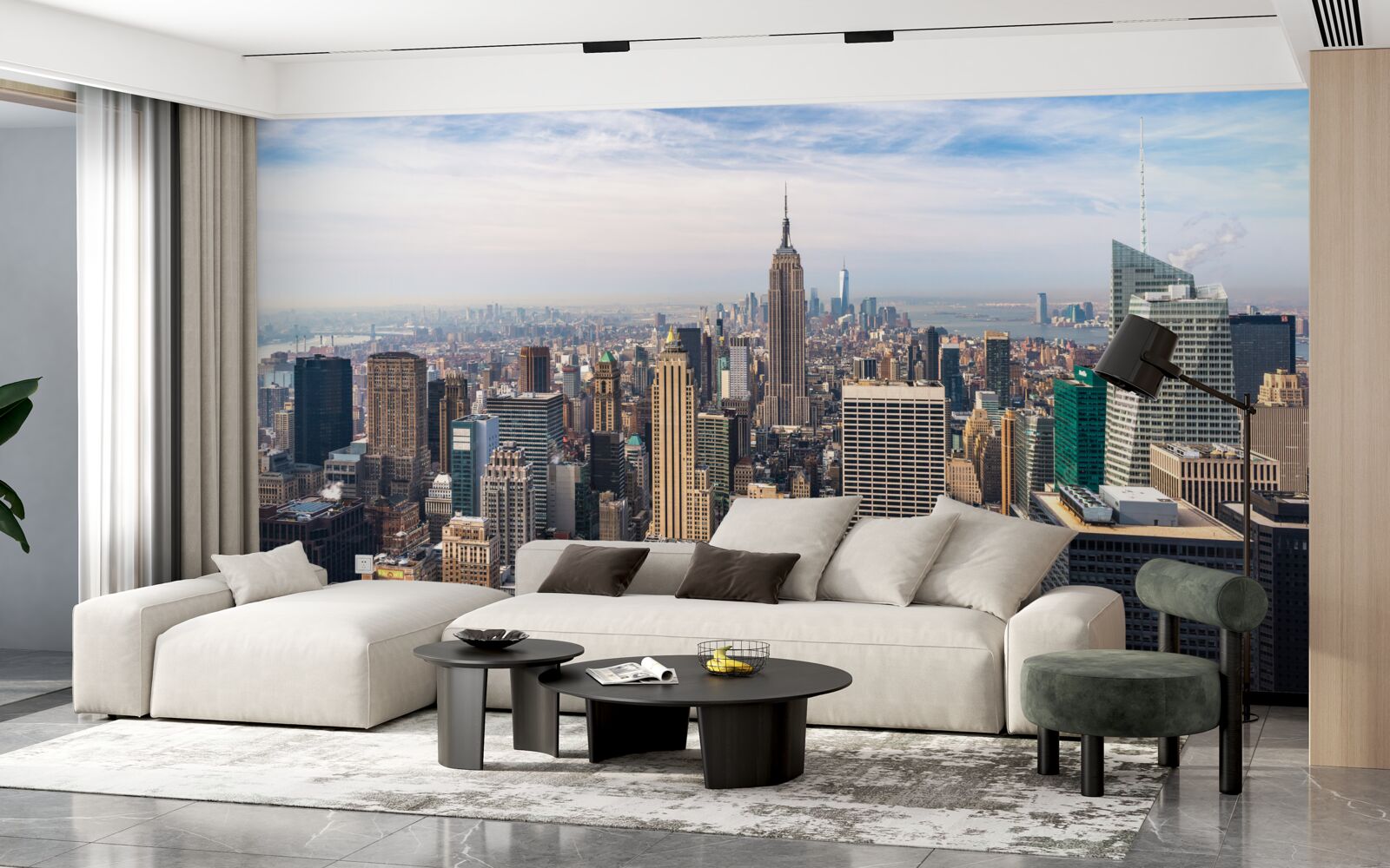 Fototapet vedere de ansamblu a manhattanului