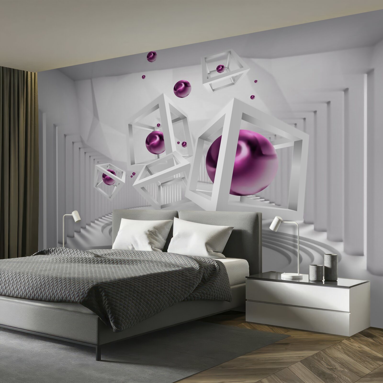 Fototapet forme geometrice și scări în conceptul de abstractizare
