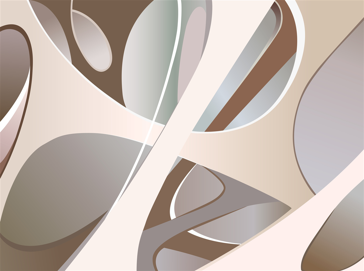Fototapet curbe abstracte în bej
