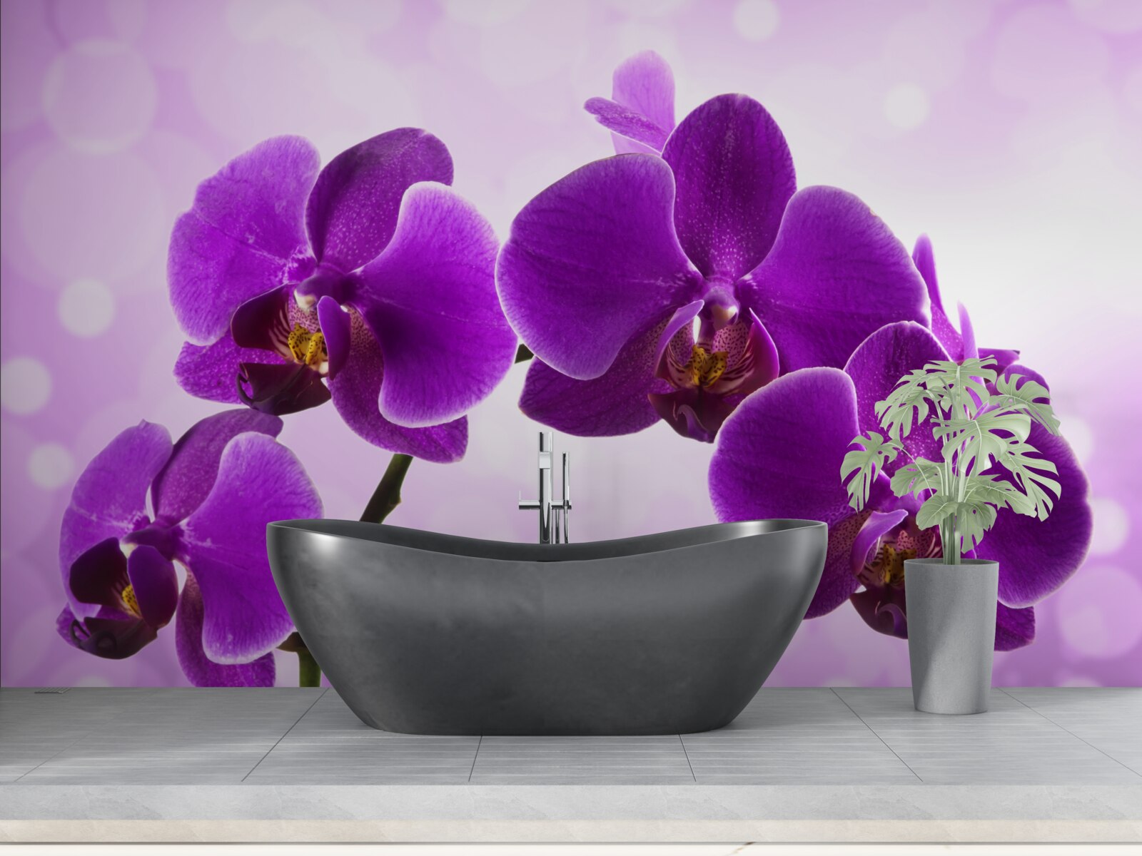 Fototapet orhidee violet intens