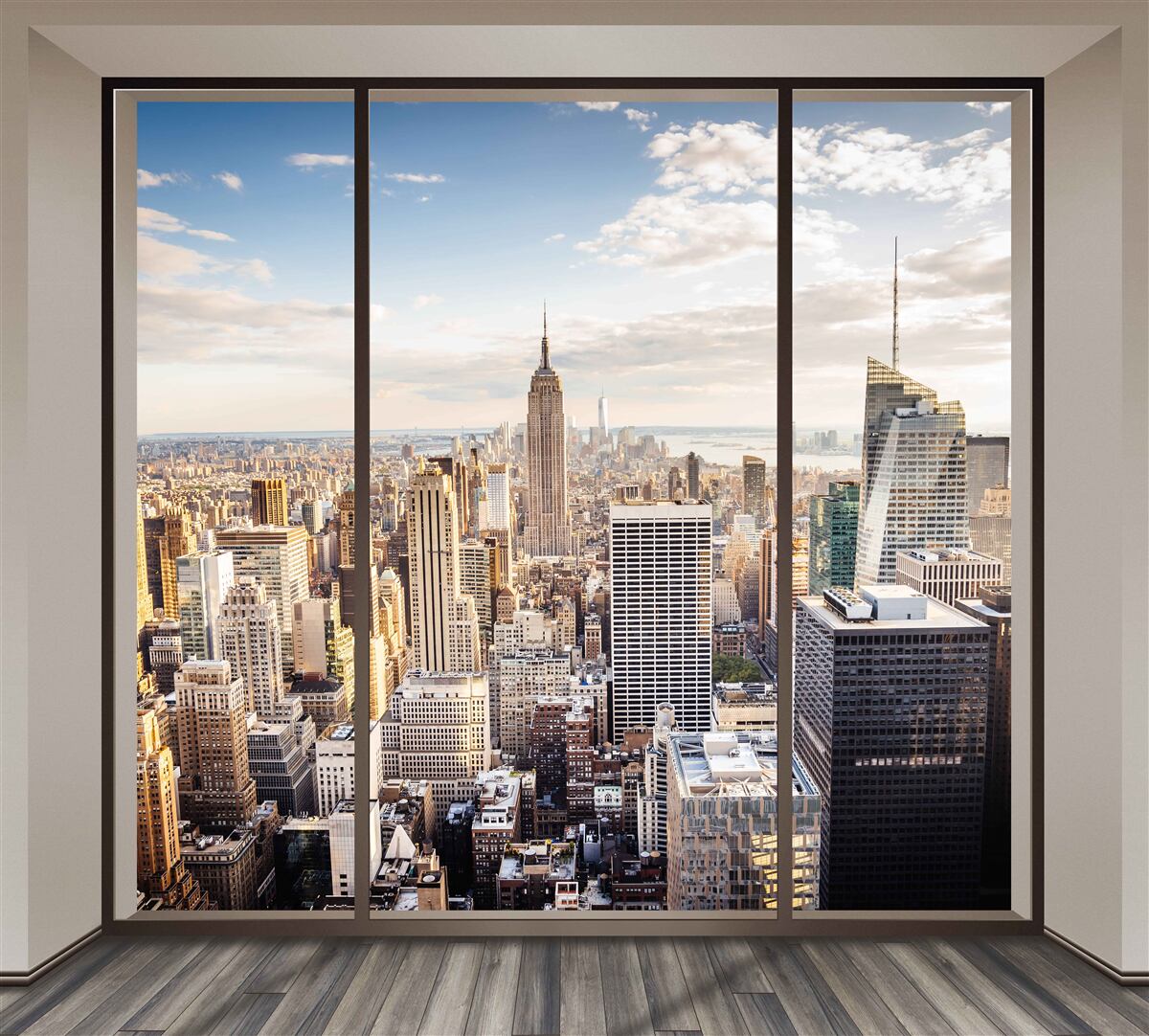 Fototapet vedere de la fereastra din new york dimineața